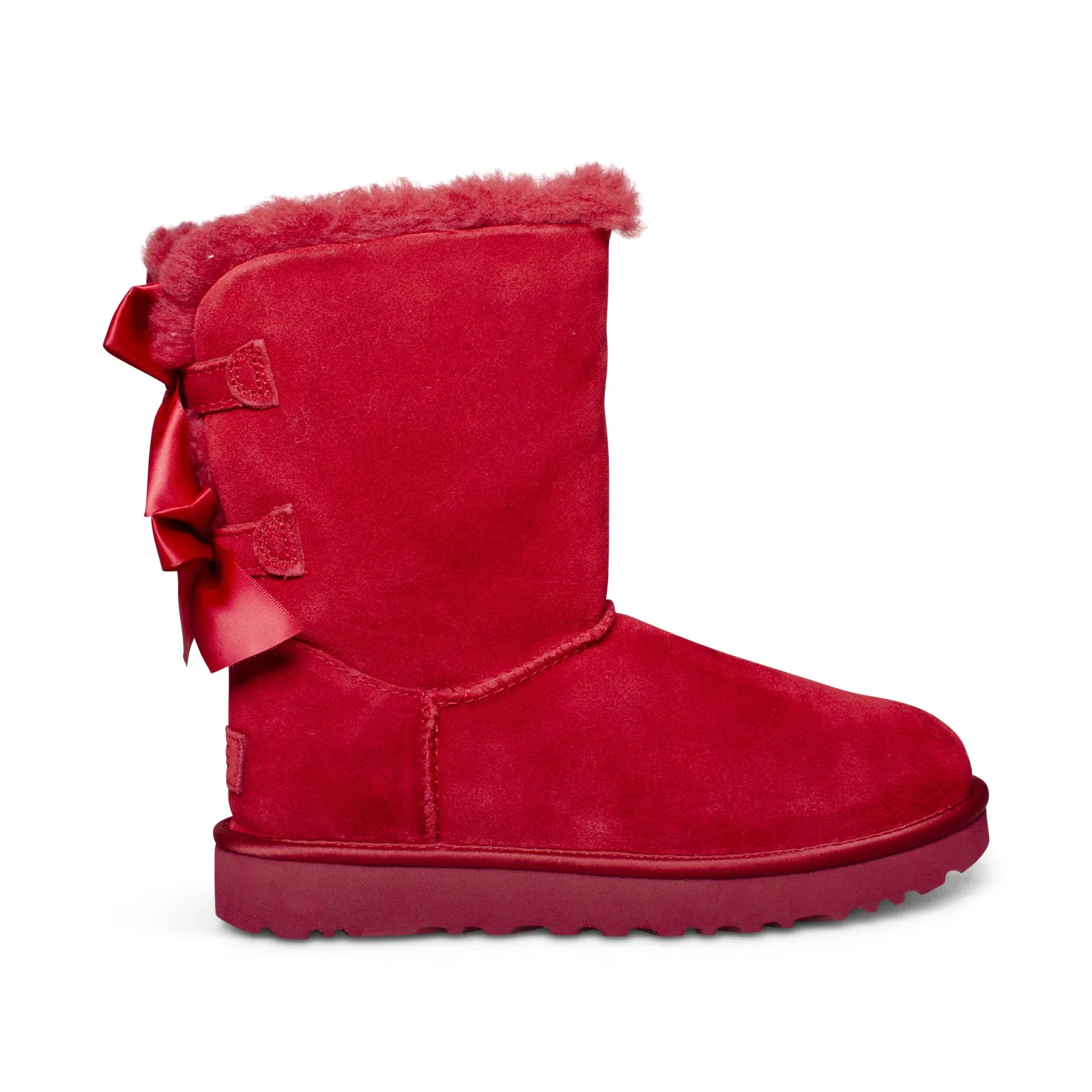 UGG Bailey Bow Satin Red Bean Boots - Women's