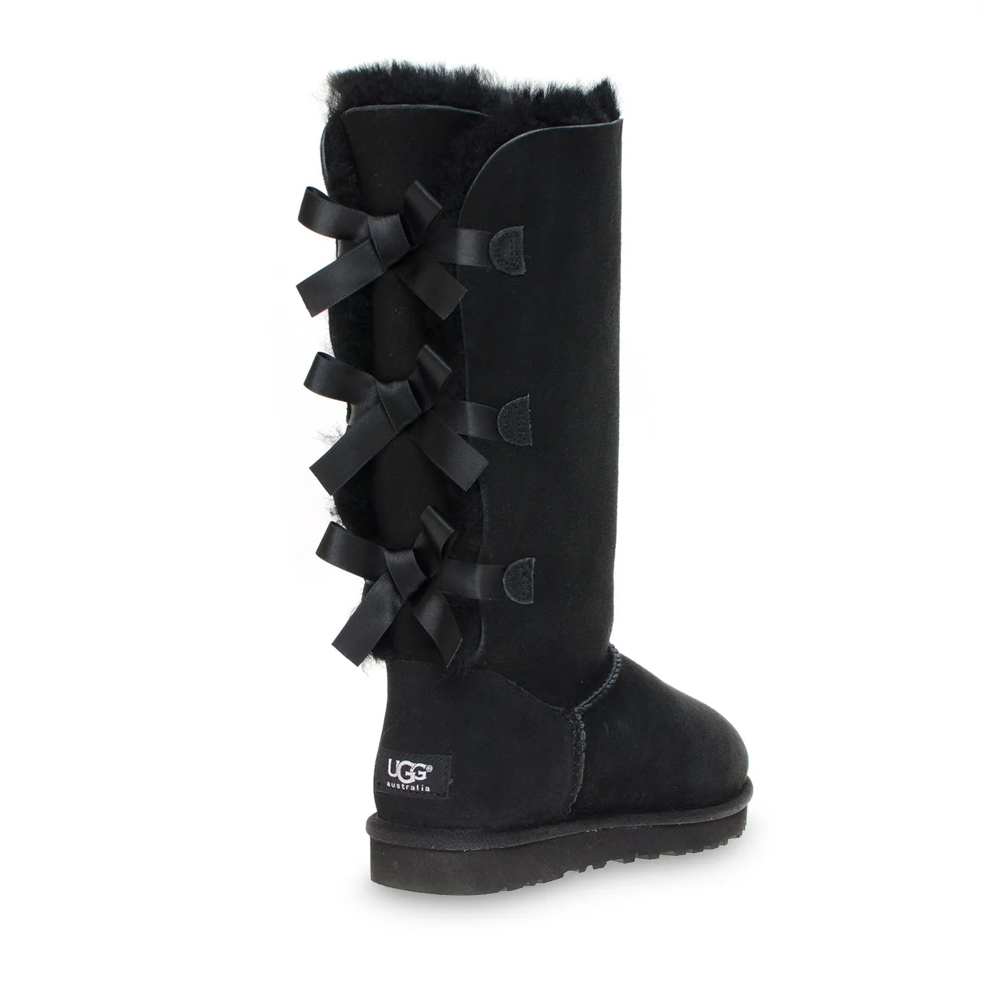 UGG Bailey Bow Triplet Tall Black Boots - Women's