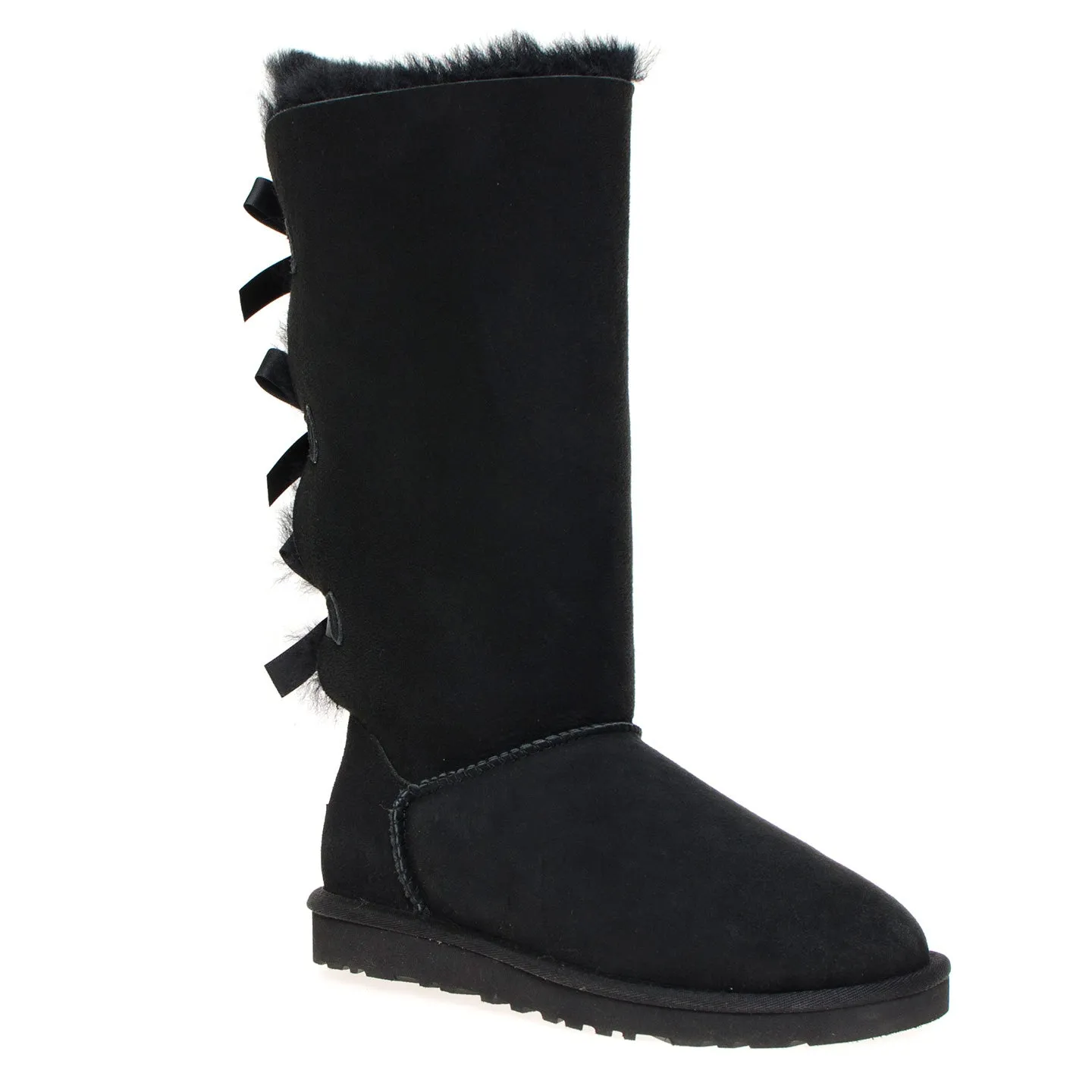 UGG Bailey Bow Triplet Tall Black Boots - Women's