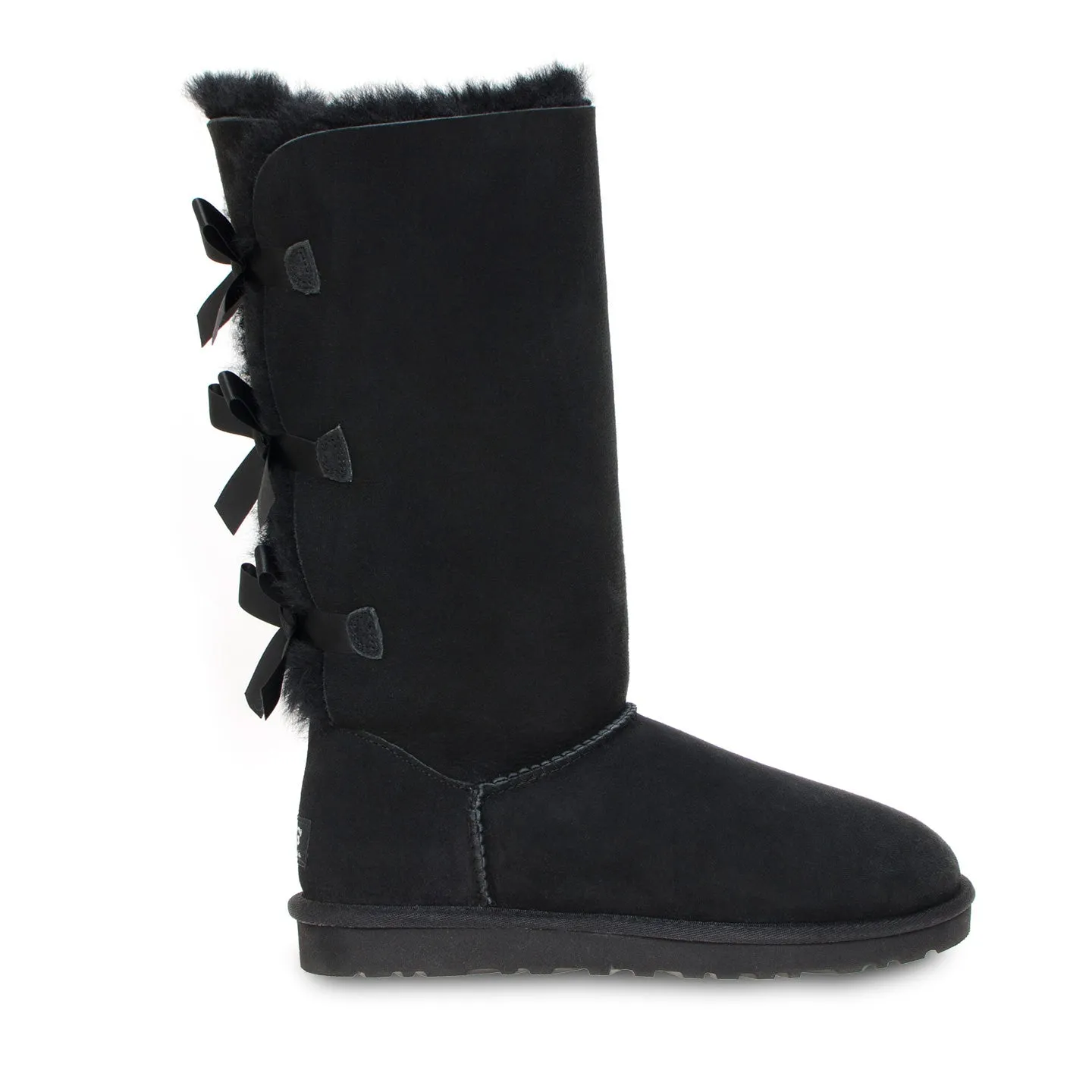 UGG Bailey Bow Triplet Tall Black Boots - Women's