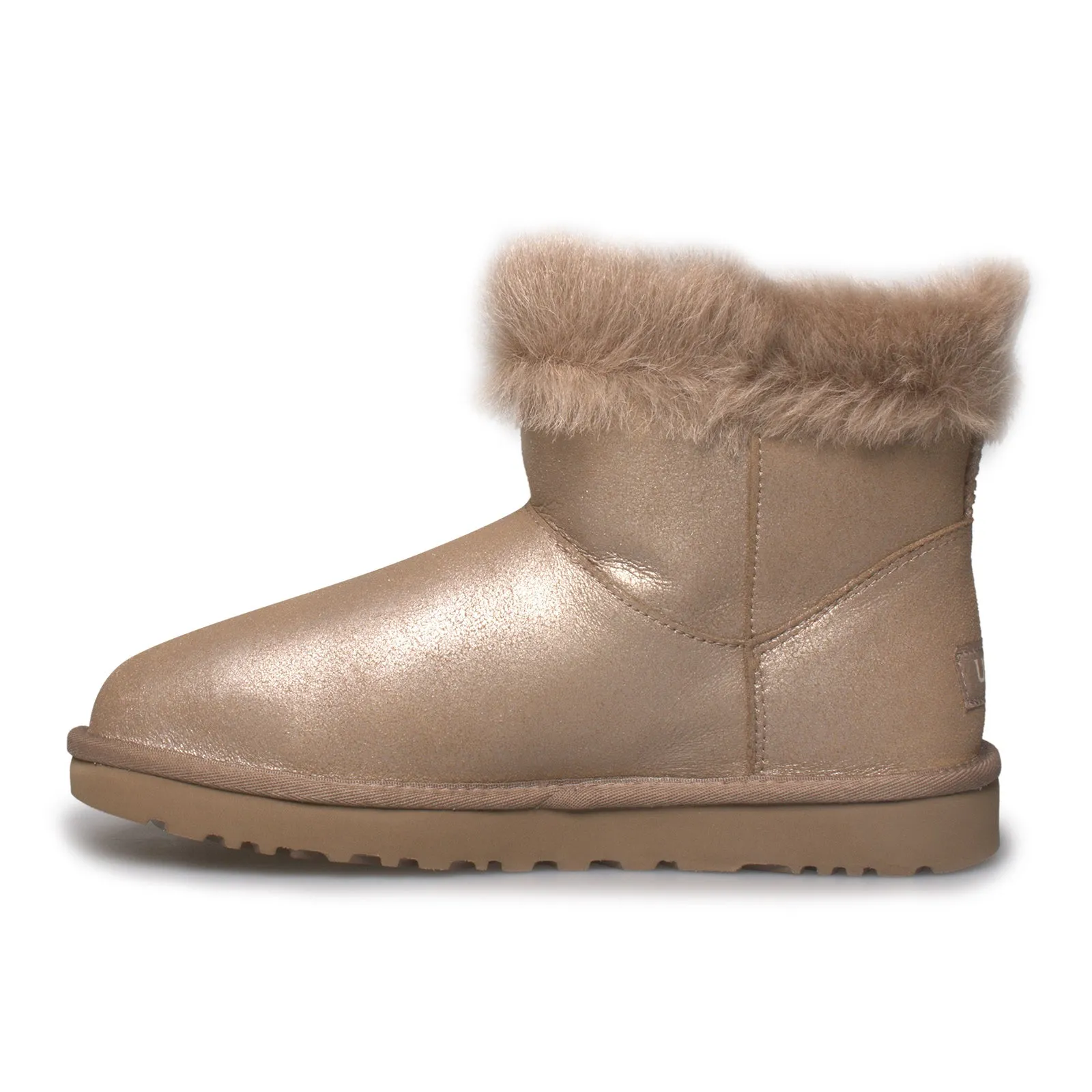 UGG Classic Fluff Pin Mini Antique Pearl Boots - Women's