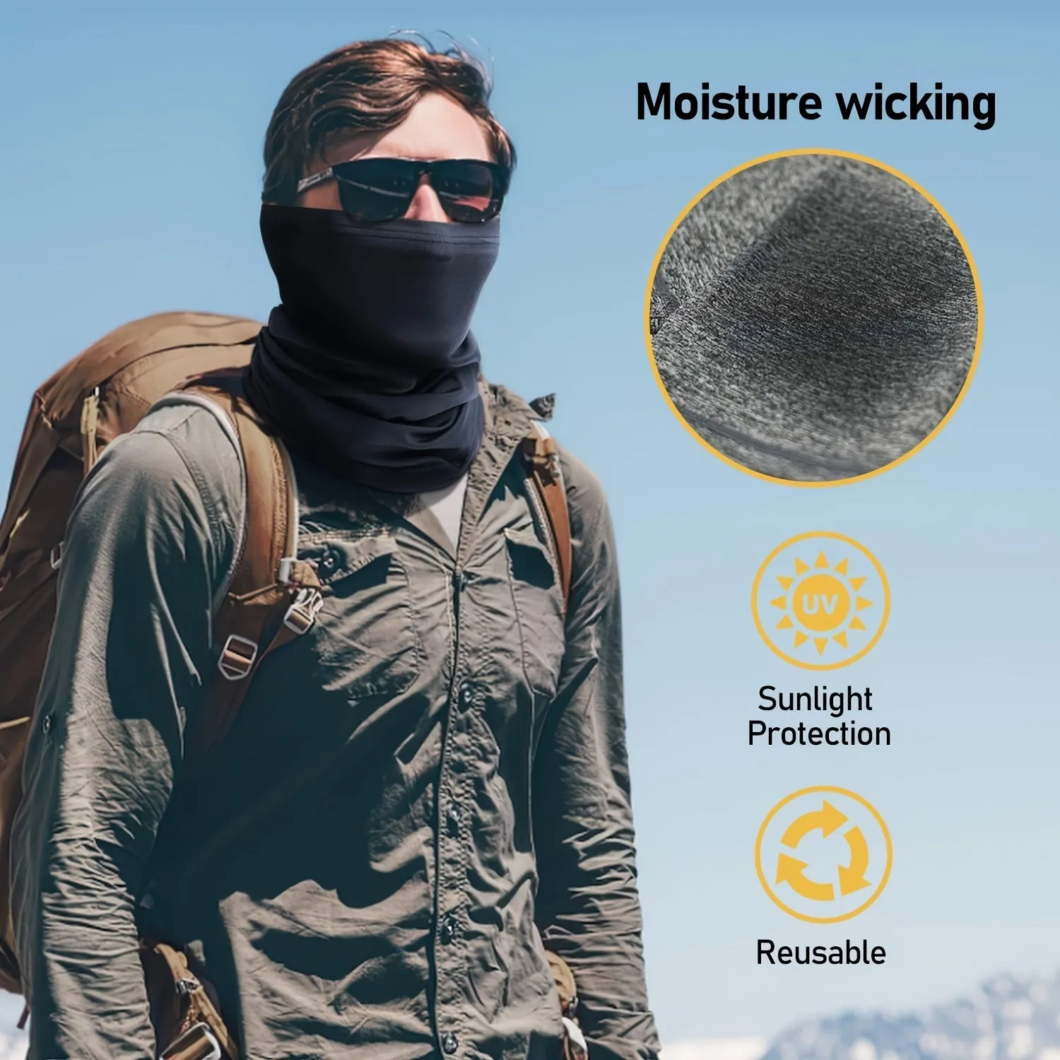 Ultimate Outdoor Protection Sun  WindProof Neck Gaiter Scarf