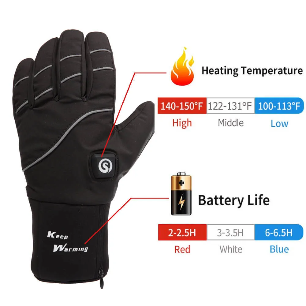 Unisex Medium Thickness Battery Heated Gloves | Winter Driving Gloves | Savior