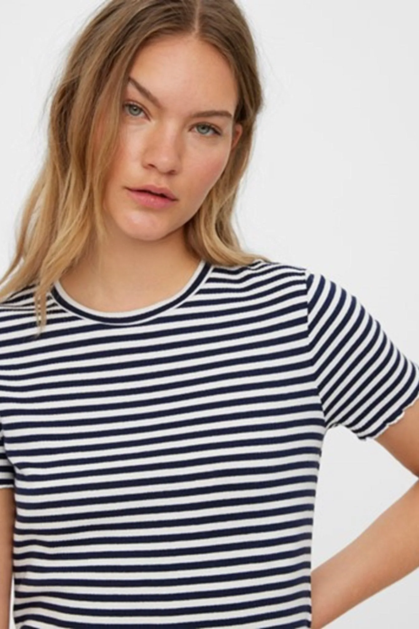 Vio Stripe Short Dress - Navy Blazer