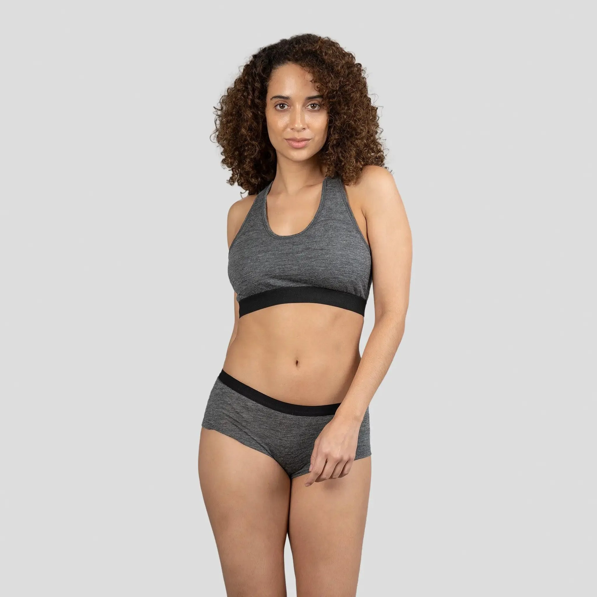 Women's Alpaca Wool Sports Bra: 160 Ultralight