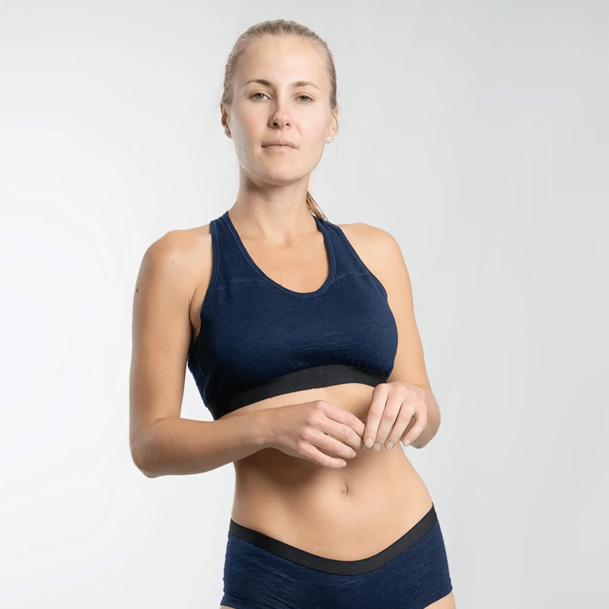 Women's Alpaca Wool Sports Bra: 160 Ultralight