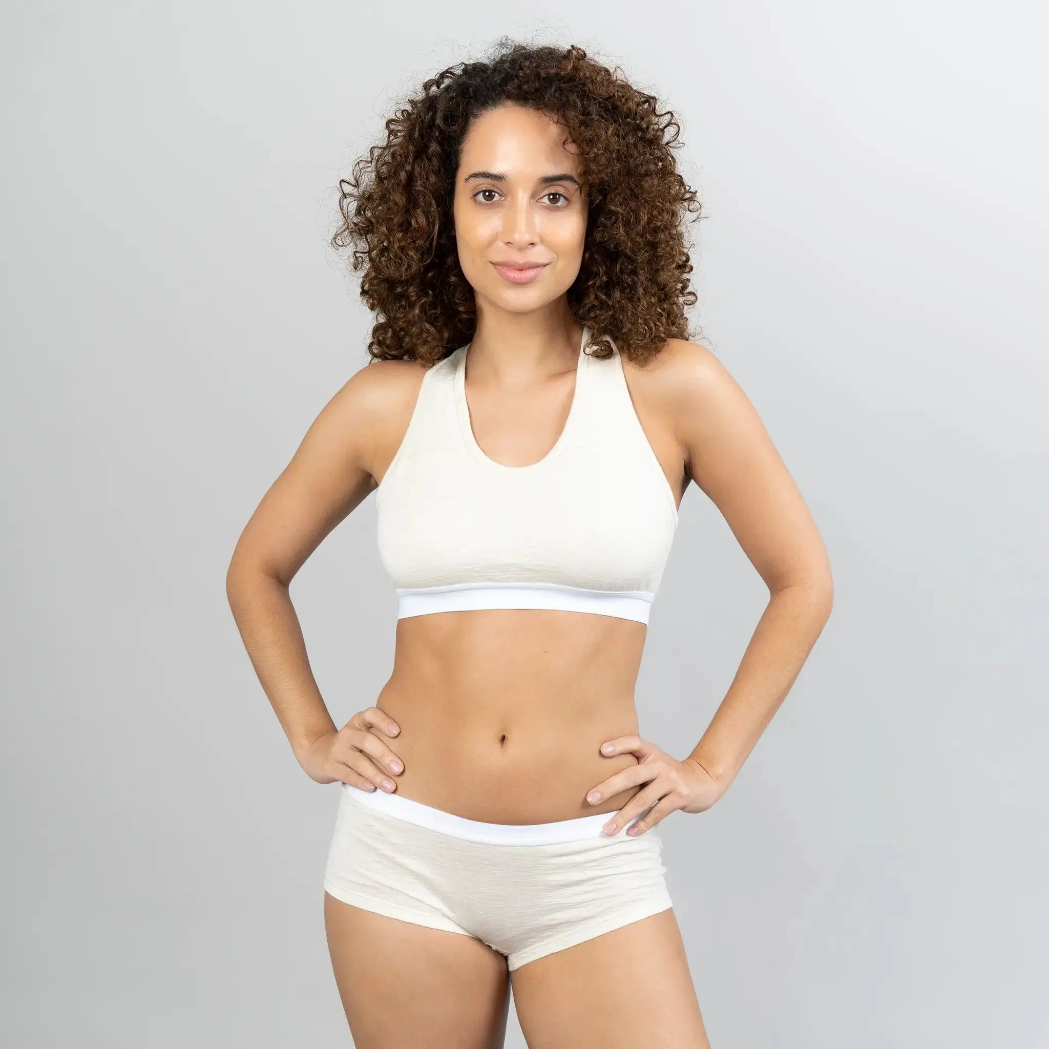 Women's Alpaca Wool Sports Bra: 160 Ultralight