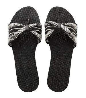 Women's You Saint Tropez Flip Flops - Fita Black